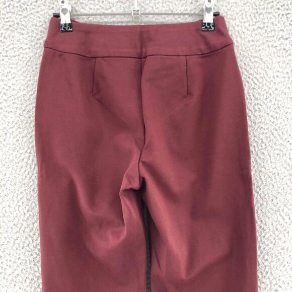 MarlaWynne Pants Women 2 Red Ponte Stretch Slim Leg Pull On Everyday Casual NWT - Picture 4 of 13